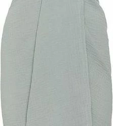 Uitgang 💯 Knit Factory Liv Pareo - XL Sjaal - Stranddoek - Vintage Green - 100% Biologisch Katoen 🛒