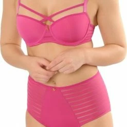 Goedkoop ❤️ SAPPH - Iconic Basic Hoge Slip Fuchsia - Maat M - Fuchsia Roze - Dames ✔️ -Goedkope badmode winkel 308x840
