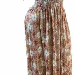 Beste Verkoop 🤩 Merkloos Dames Maxi Jurk M/L Roze/geel/wit 🔔