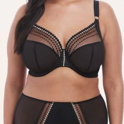 Aanbiedingen 🤩 Elomi - Elomi Matilda Plunge BH - Maat 85J - Zwart - Met Beugel - Dames 🤩 -Goedkope badmode winkel 394x840