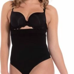 Flash-uitverkoop ❤️ MAGIC Bodyfashion High Waist Comfort Thong Dames Corrigerend Ondergoed Zwart - Maat S 🛒 -Goedkope badmode winkel 421x840 1