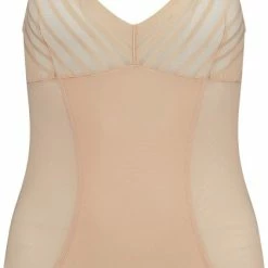 Coupon ❤️ Bye Bra Powermesh String Body, Sterke Correctie Bodysuit, Transparante Look, Lichtgewicht, Shapewear Voor Dames, Powermesh Shapewear,Powermesh Shapewear, Beige, Xxl 🤩
