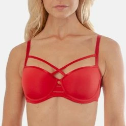 Aanbiedingen 🤩 SAPPH - Rosie Voorgevormde BH Rood - Maat 85B - Rood - Met Beugel - Dames 😀 -Goedkope badmode winkel 465x840