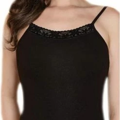 Kopen 🥰 Merkloos 2 Stuks- DAMES SPAGHETTI BAND HEMD MET KANT/ Onderhemd/ZWART/ NIEUWE COLLECTIE/ Hoge Kwaliteit/ MAAT M- Katoen 🥰 -Goedkope badmode winkel 478x840