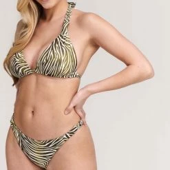 Flash-uitverkoop 🥰 Shiwi BIBI 👙 Bikini Set ZANZIBAR ZEBRA - Palmtree Green - 44 ⭐