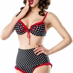 Aanbiedingen 𧨠Belsira π Bikini -XS- High Waist Zwart/Rood π