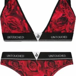 Goedkoop ⌛ Sock My Feet Untouched Underwear Lingerie Set Romantic Roses Top L + Undie S - Beugelloze Bh - Beugelloos - Dames Geschenkset - Dames Cadeautips ✔️ -Goedkope badmode winkel 545x840