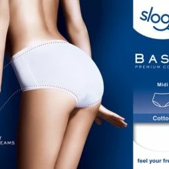 Nieuw 🛒 Sloggi Basic+ Dames Midi Slip - Wit - Maat 38 😉 -Goedkope badmode winkel 550x332 1