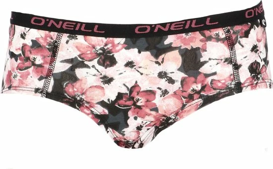 Nieuw ⌛ 4-Pack O'Neill Dames Hipster Bloemen Ondergoed 801752 - Zwart / Rood - Maat M ✨ 6 Nieuw ⌛ 4-Pack O'Neill Dames Hipster Bloemen Ondergoed 801752 - Zwart / Rood - Maat M ✨ - Afbeelding 4