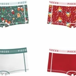 Kopen 🔥 Pieces Dames Short - 4-Pack - 🔔 Christmas Time - M ✔️