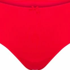 Uitgang 🥰 RJ Bodywear RJ Pure Color Dames Maxi String Donkerrood M ⭐