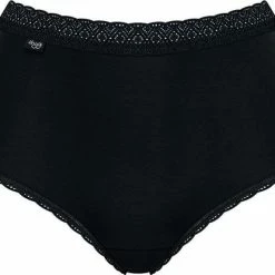 Promo π€© Sloggi Evernew Lace Maxi Dames Slip - Zwart - Maat 46 β