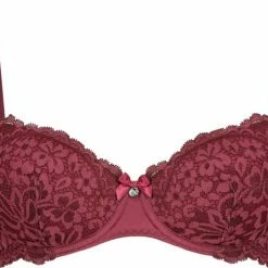 Groothandel 🤩 Hunkemöller Dames Lingerie Voorgevormde Beugel Bh Rose - Rood - Maat E75 🌟