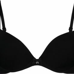 Flash-uitverkoop ⌛ Hunkemöller Voorgevormde Push-up BH Plunge - Zwart - Maat D80 😍