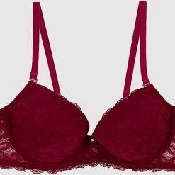 Groothandel 🔔 Viuma Milano Viuma Vrouw Bordeaux 620161 Push Up Bh Kanten Beugelbeha Dagelijks Comfort Hoogwaardig Kwaliteit ⭐