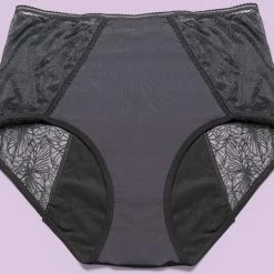 Promo 🥰 Cheeky Wipes Menstruatie Ondergoed - Feeling Fearless - Slip - Extra Absorptie - Maat 42-44 - Zwart 😀