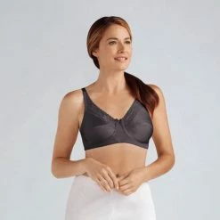 Nieuw ✨ Amoena Prothese Bh Zonder Beugel Nancy SB Donker Grijs - Maat 115D ⌛