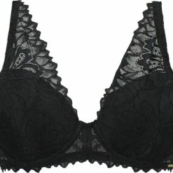 Coupon 😀 SAPPH - Flora Voorgevormde BH Zwart - Maat 70F - Zwart - Met Beugel - Dames 😉