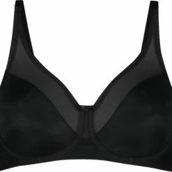 Nieuw 🧨 Hunkemöller Dames Lingerie Niet-voorgevormde Minimizer Beugel Bh Nina - Zwart - Maat G90 😍
