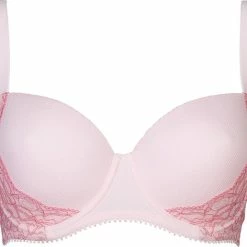 Groothandel 👏 After Eden D Cup & Up After Eden - 80G - D-Cup & Up Padded Wire Bra Two Tone Lace - Pink 👏