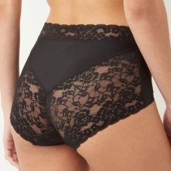 Goedkoop 😉 Ten Cate Dames Secrets Lace HighWaist/ Maxi Slip - 31758 - XXL - Zwart ✔️