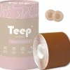 Uitgang 🔥 Boob Tape - Boobtape - Bruin - 500x7.5cm - Inclusief Set Nipple Covers - Teep 🌟