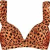 Goedkoopste 🎁 Beachlife Leopard Spots Ruffle 👙 Bikinitop Met Voorgevormde Cups En Beugel - Dames - Maat 70D 🌟 -Goedkope badmode winkel 550x540 2