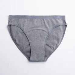 Gloednieuw ❤️ ImseVimse - Imse - Menstruatieondergoed - 👙 Bikini Model Period Underwear - Matige Menstruatie - L - Eur 44/46 - Grijs 🤩