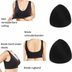 Beste Pirce 💯 Bobbels & Putten - Comfort Magic Bra - 5XL - Zwart - Padded Bh - Bh Zonder Beugel - Grote Maten Bh 💯 -Goedkope badmode winkel 550x560 3