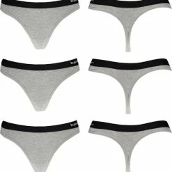 Goedkoop 🎁 Bamboe String Dames | Grijs | Maat XL | 3-Pack | Strings Dames | Ondergoed Dames | Strings | Apollo 🥰