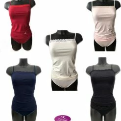 Hete verkoop 💯 Merkloos Lydia 2-pack Spaghetti Hemdje Met Kant Zwart Maat S ⌛ -Goedkope badmode winkel 550x590