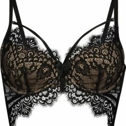 Uitgang 🌟 Hunkemöller Dames Lingerie Voorgevormde Longline Beugel Bh Marilee - Zwart - Maat A90 💯