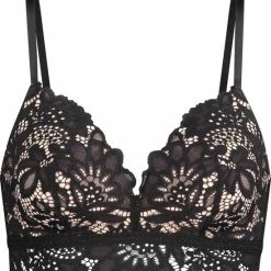 Beste Pirce ⭐ Hunkemöller Dames Lingerie Voorgevormde Longline Bh Zonder Beugel Shiloh - Zwart - Maat A75 ❤️