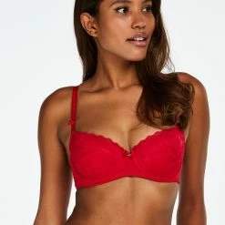 Gloednieuw 😀 Hunkemöller Dames Lingerie Voorgevormde Beugel Bh Maya - Rood - Maat F70 ❤️ -Goedkope badmode winkel 550x660 249