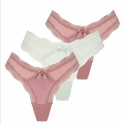 Begroting ⌛ Hunkemöller Dames Lingerie 3-pack Ember Brasilian R - Paars - Maat XS 🤩
