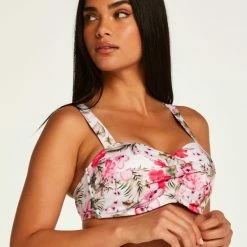 Goedkoopste 🎁 Hunkemöller Dames Badmode Voorgevormde Bandeau 👙 Bikinitop Tropical - Wit - Maat XL 👏 -Goedkope badmode winkel 550x660 66