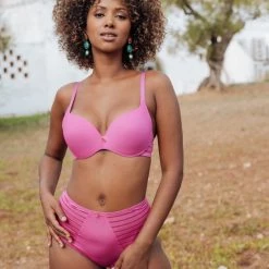 Goedkoop ❤️ SAPPH - Iconic Basic Hoge Slip Fuchsia - Maat M - Fuchsia Roze - Dames ✔️ -Goedkope badmode winkel 550x733 6