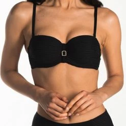 Beste Pirce ⭐ CYELL Dames Bandeau 👙 Bikinitop Voorgevormd Met Beugel Zwart - Maat 70F 😀 -Goedkope badmode winkel 550x771 1