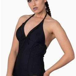 Goedkoopste ✨ Banned Badpak -L- BELL TOWER BAT Zwart 🌟 -Goedkope badmode winkel 550x805 1