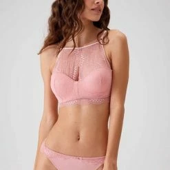 Uitgang ⭐ Merkloos AMARANTA - Ales Bralet Set-Pink Lingerie Set-maat 80B 👍