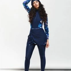 Goedkoop π₯° Merkloos Laguna Swim - Burkini – Boerkini - Badpak - Zwemkleding – Turban – UV Beschermend Zwempak - Blauw - Maat L β