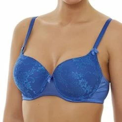 Top 10 💯 Merkloos Daisy Dames Lingerie Voorgevormde Satijn & Kant BH | Black Friday SALE - BLAUW - Maat 80C 👏