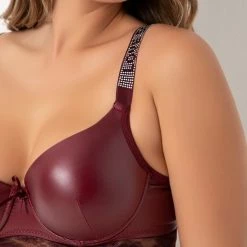 Uitgang 🔥 Merkloos Leer Lingerie Setje - Voorgevormde Beugel Bh Set - Shiny Straps - Glanzende Banden - Beha Slipje Set - Uitdagende Ondergoed Set ✨ -Goedkope badmode winkel 550x825 52